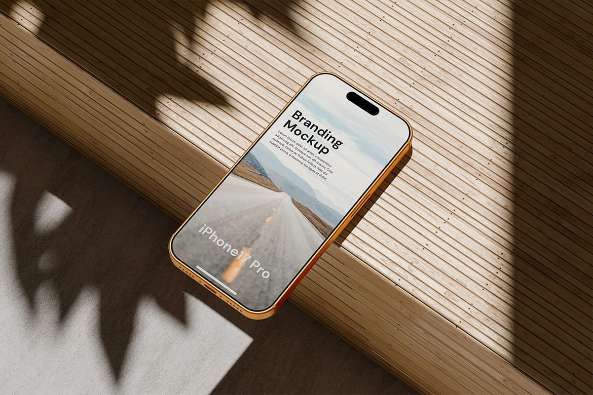 Realistic iPhone Branding Mockup 