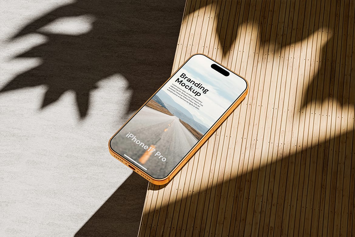 Realistic iPhone Branding Mockup 