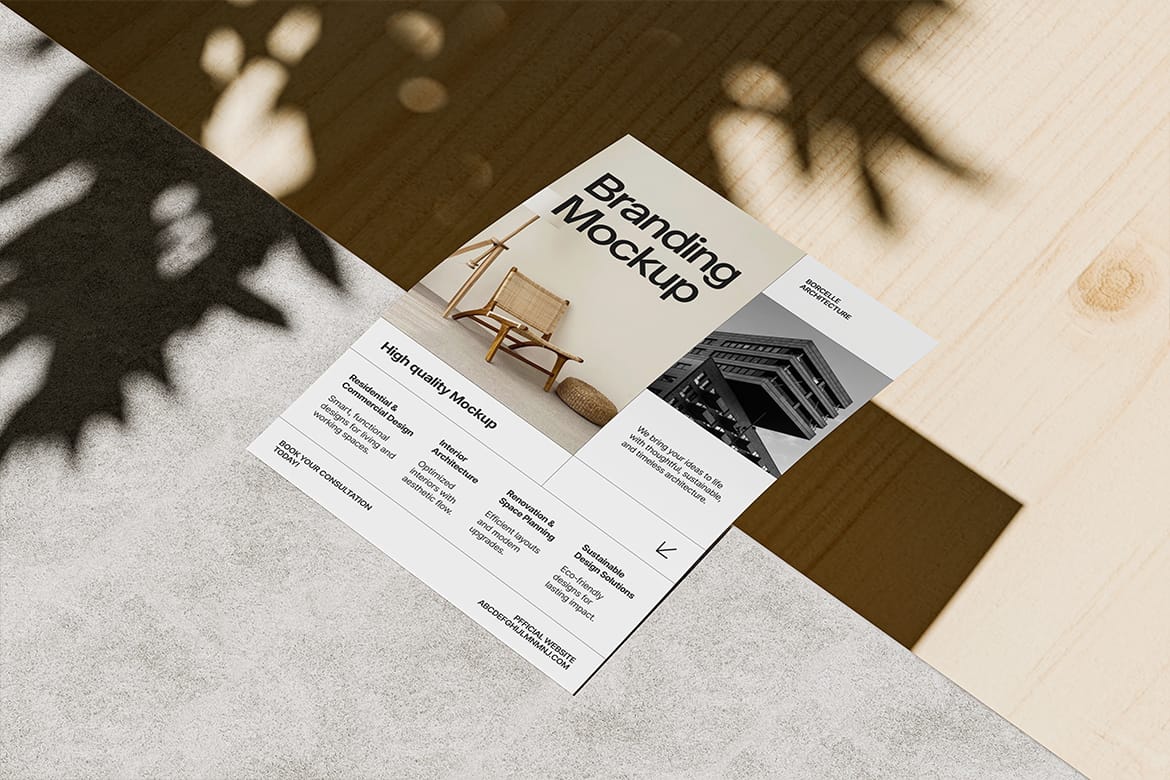 Realistic Flyer Branding Mockup 