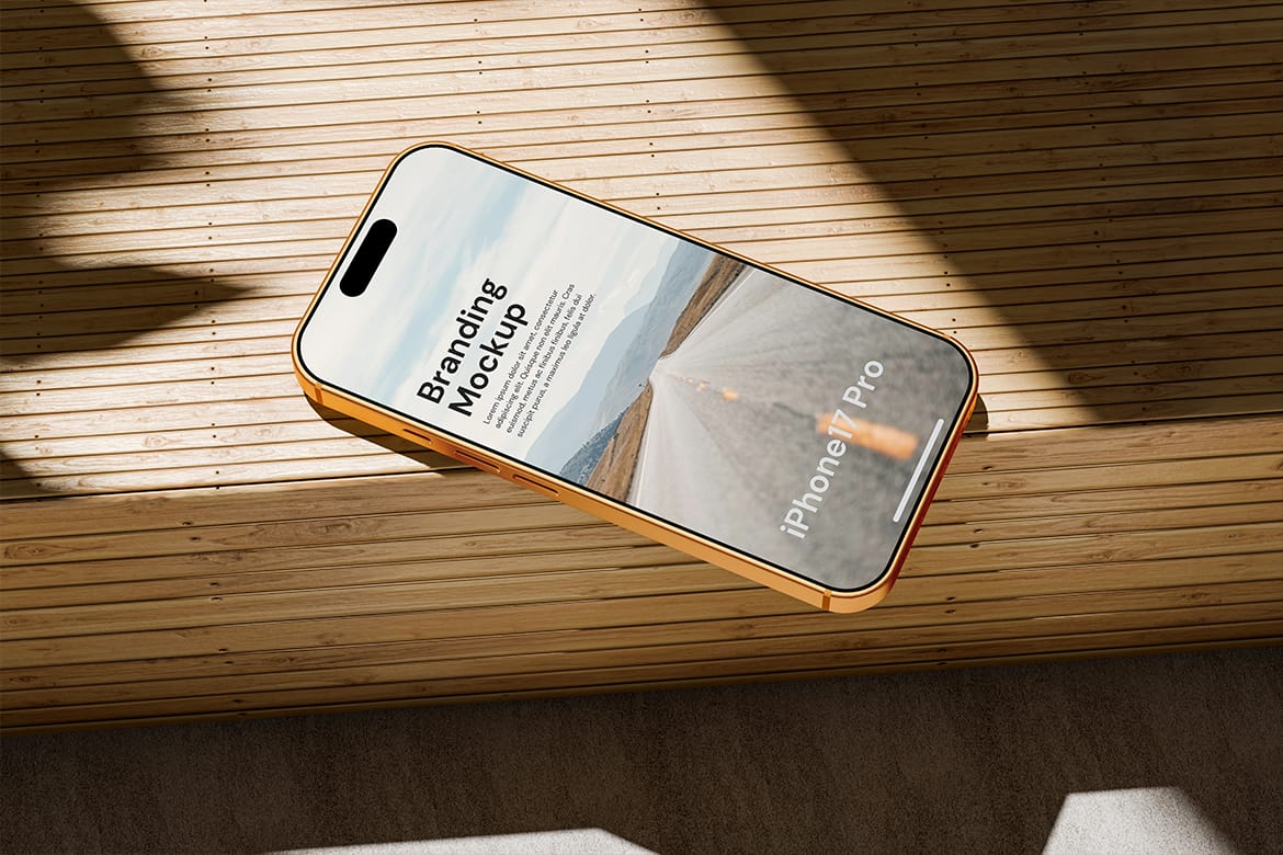 Realistic iPhone Branding Mockup 