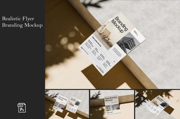 Realistic Flyer Branding Mockup 