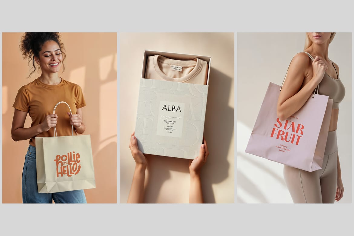 Clothing Branding & Packaging Mockup