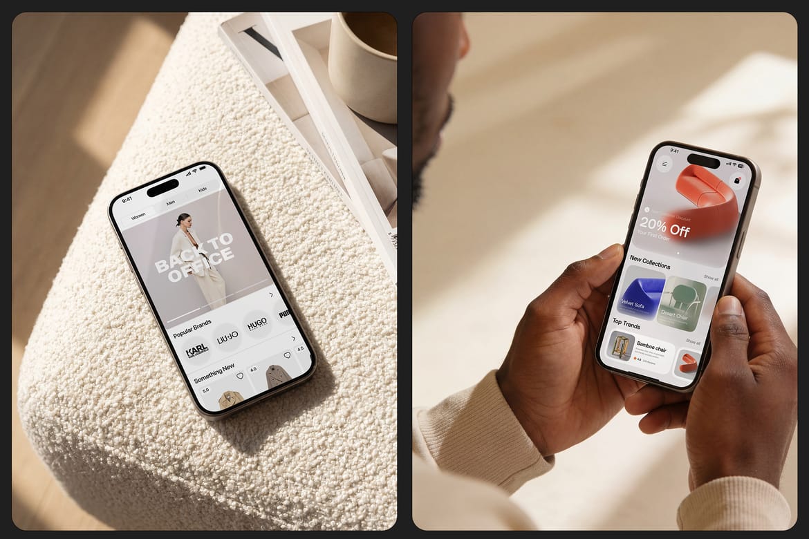 Hand Held Creamy Devices Mockups