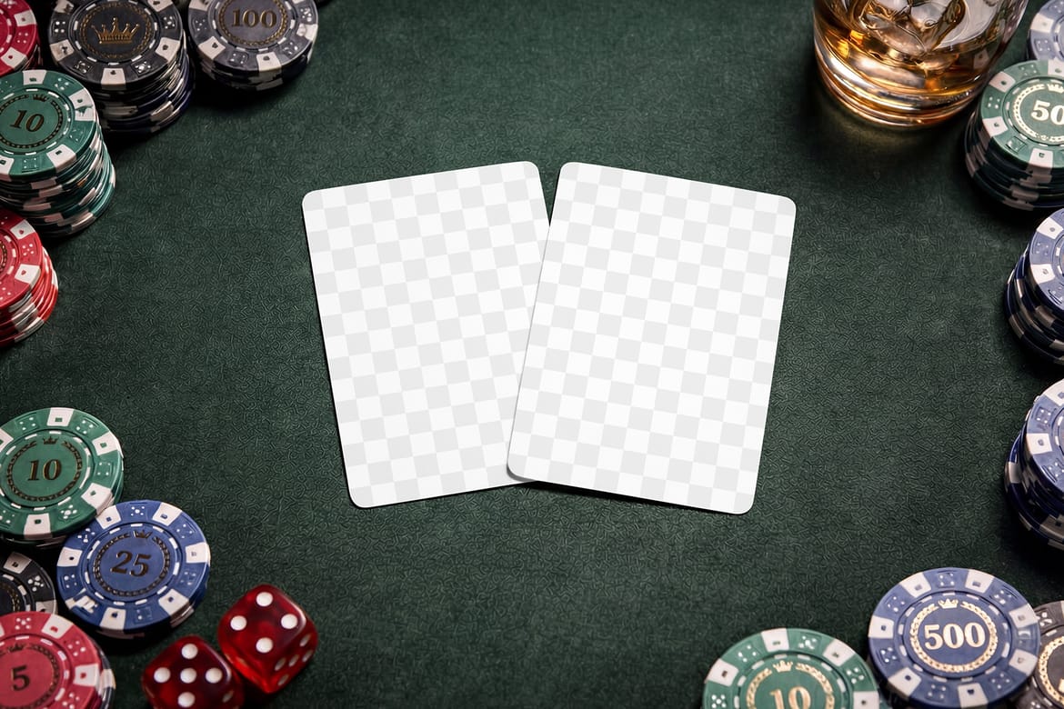 Poker Playing Cards Mockup