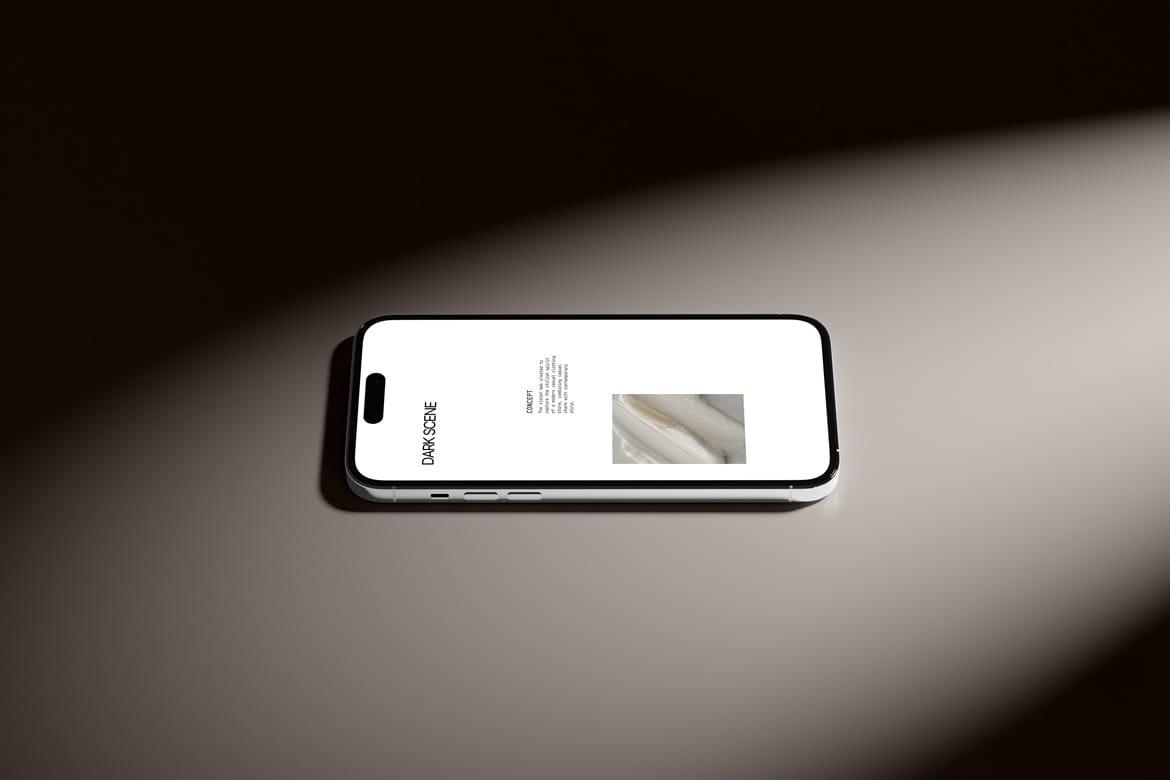 iPhone Mockup Dark Scene