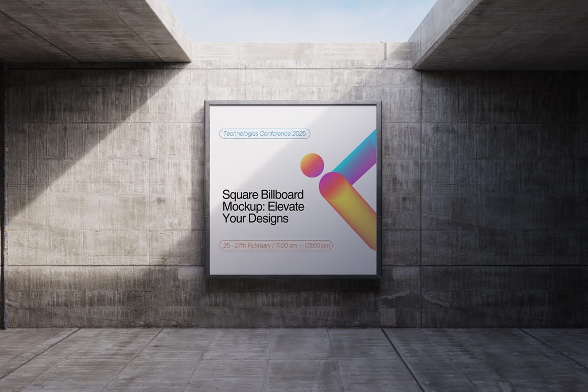 Square Billboard Mockup