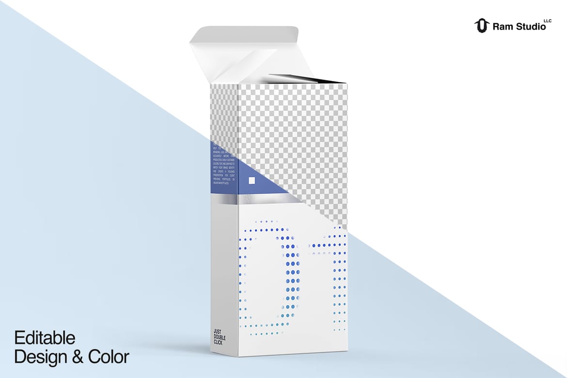 Standing Medicine Packaging Box Mockup