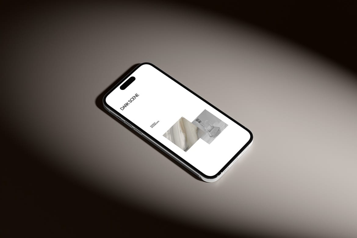 iPhone Mockup Dark Scene