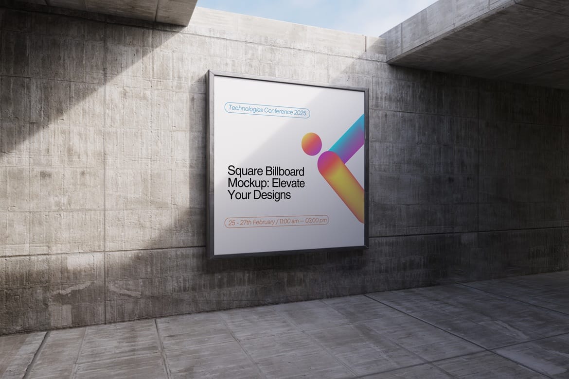 Square Billboard Mockup