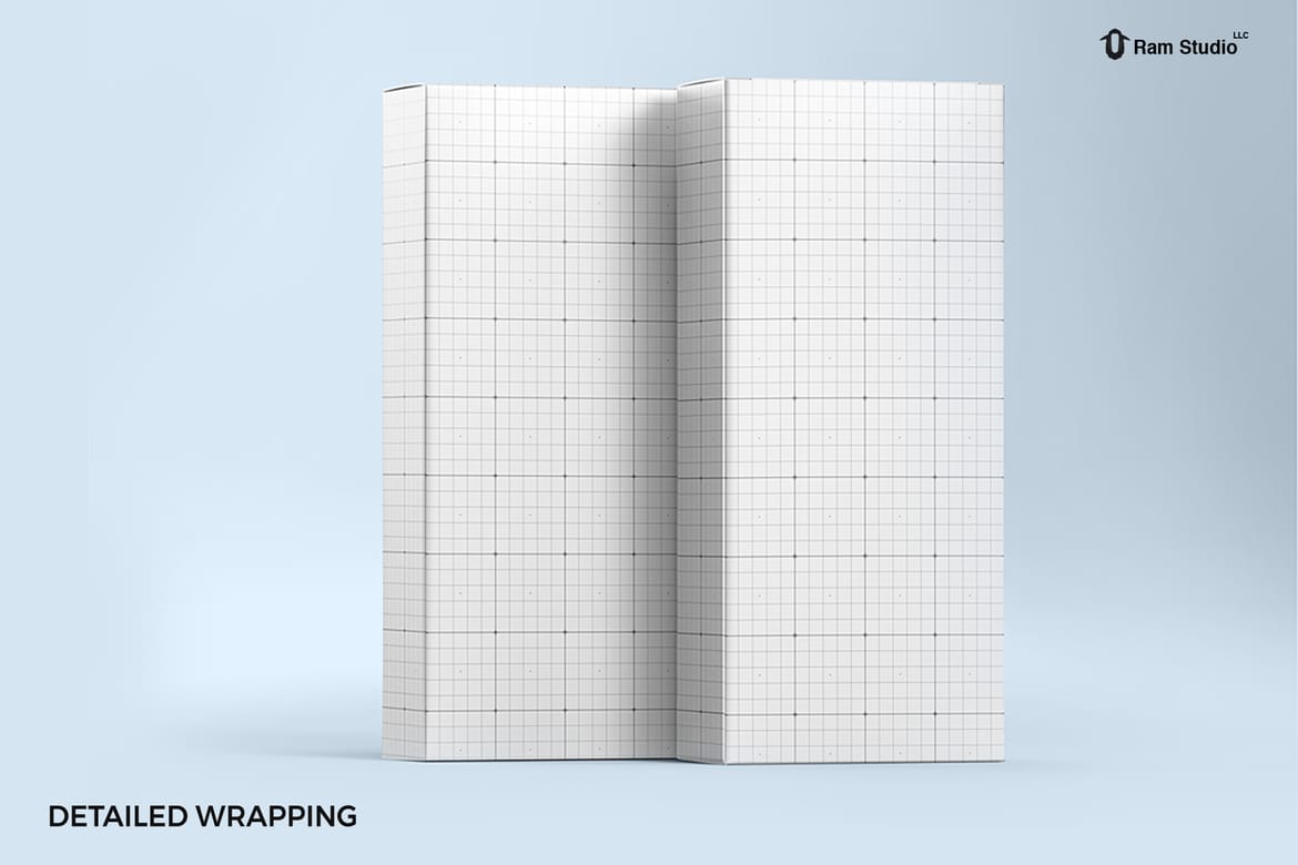 Standing Medicine Packaging Box Mockup