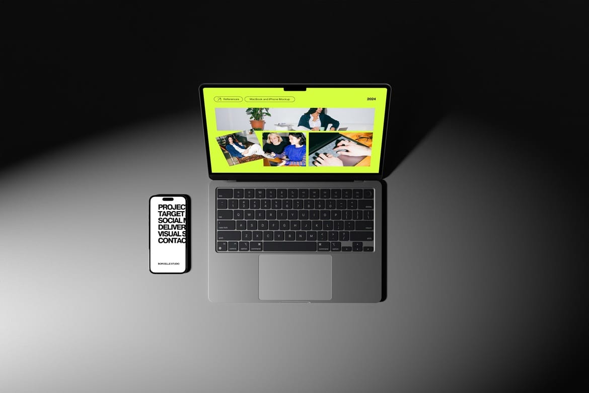 MacBook Pro Mockup Dark Scene