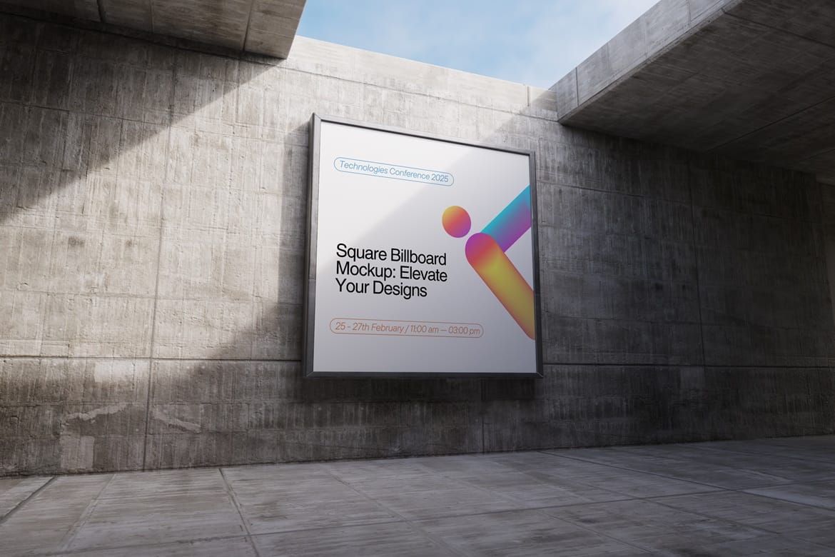 Square Billboard Mockup