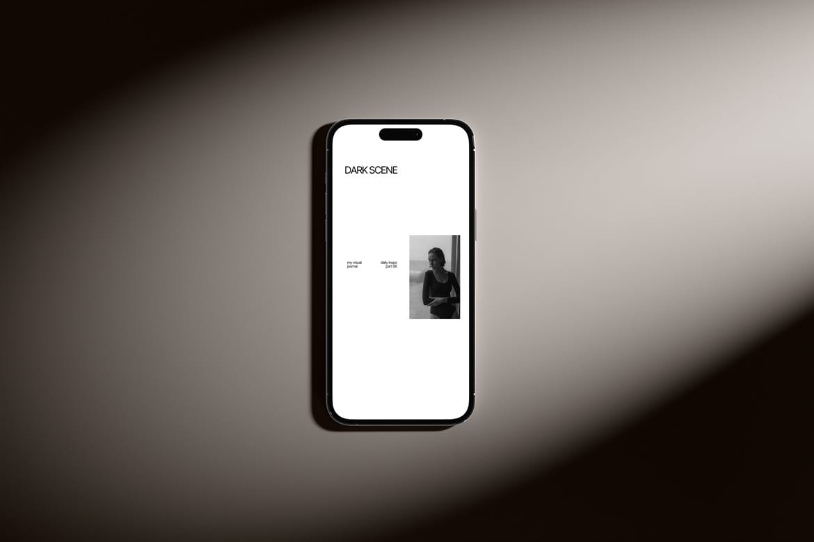 iPhone Mockup Dark Scene