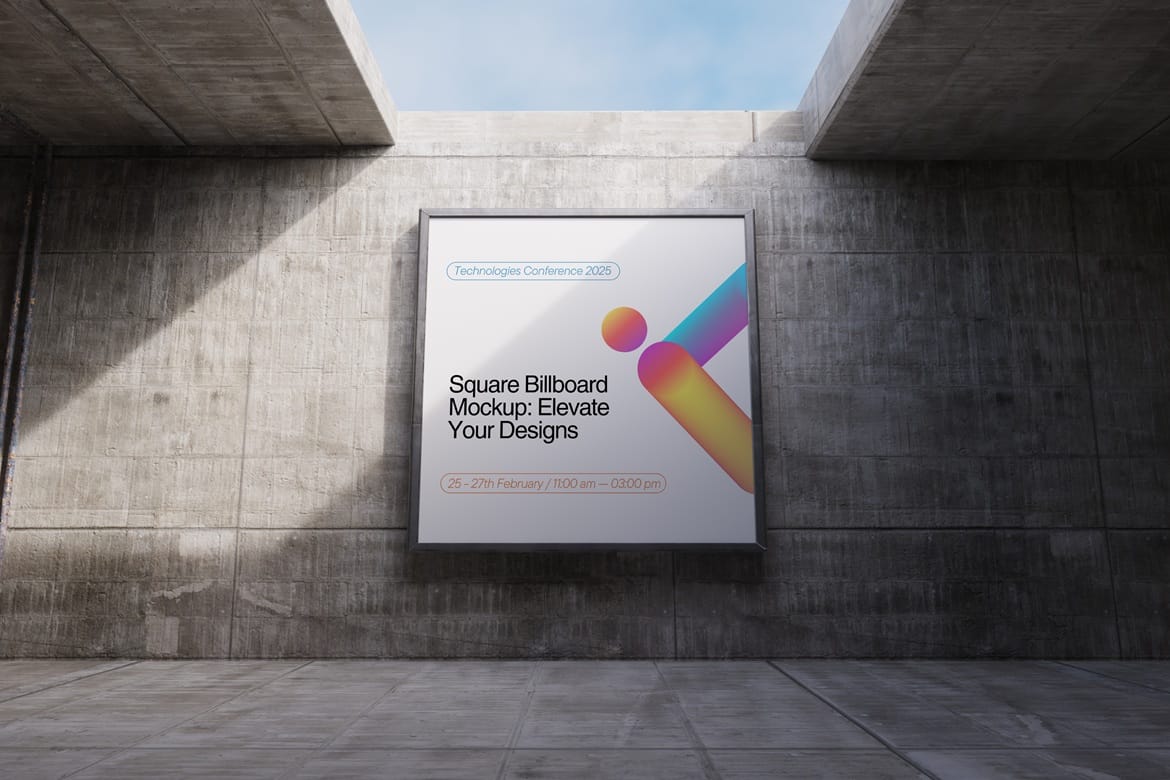 Square Billboard Mockup