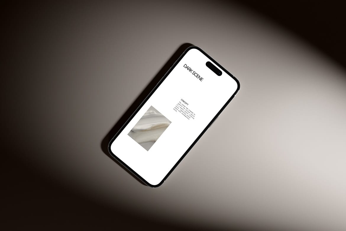 iPhone Mockup Dark Scene