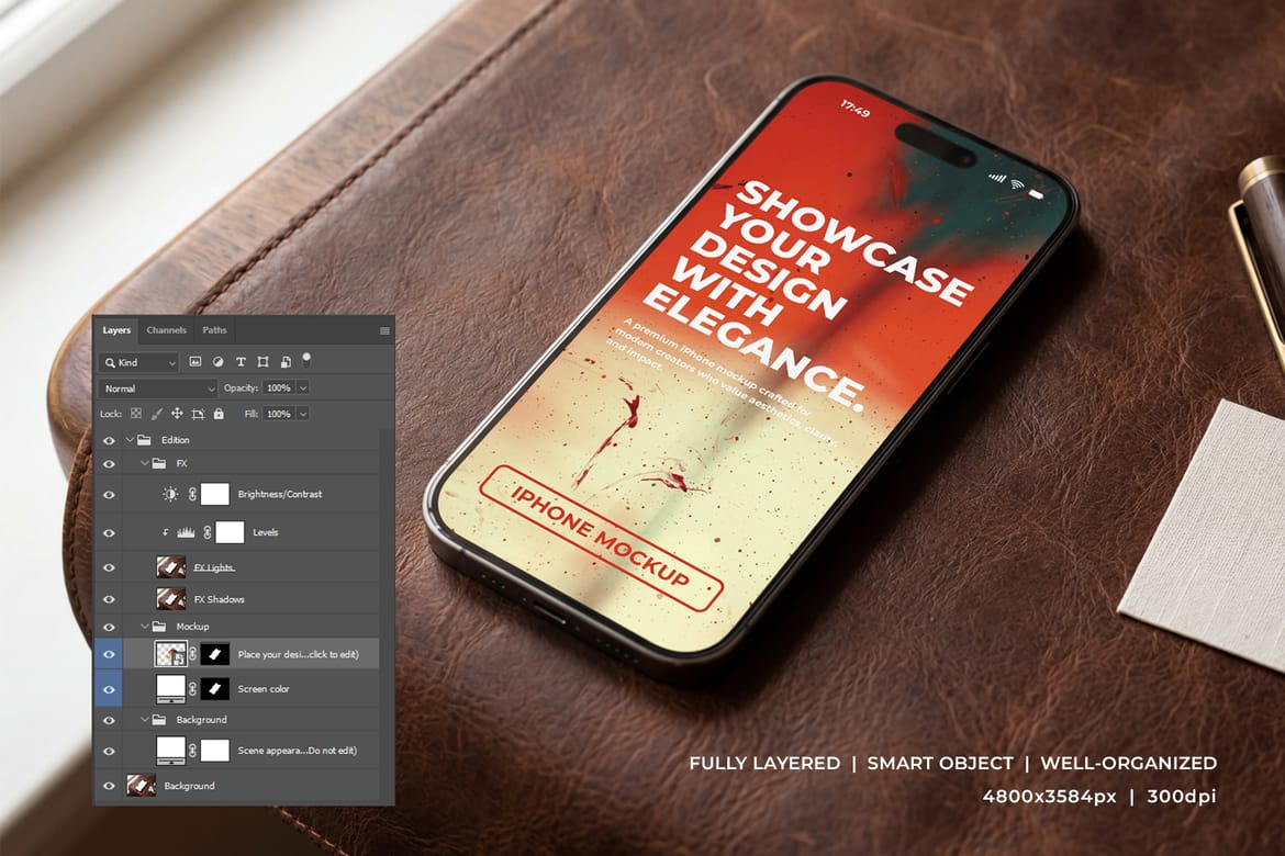 Premium iPhone Device Mockup