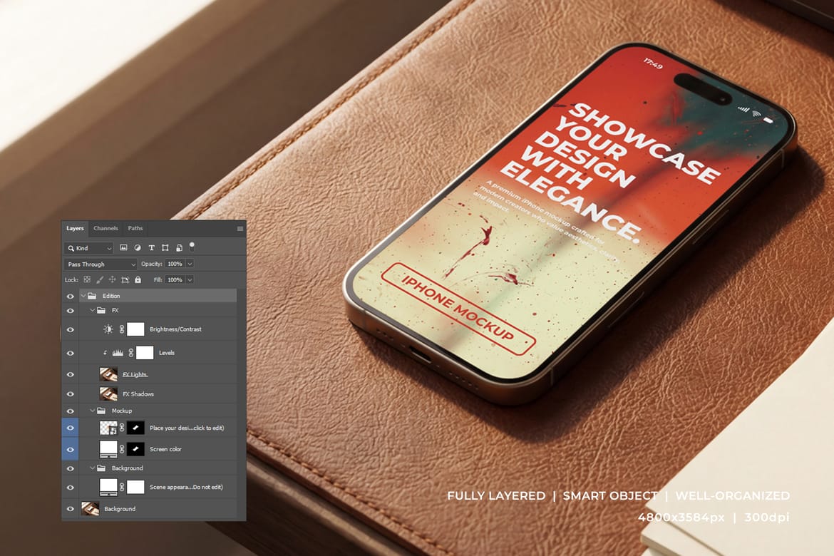 Premium iPhone Device Mockup