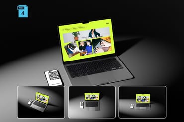 MacBook Pro Mockup Dark Scene
