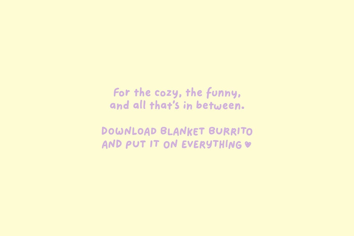Blanket Burrito — Handwritten Font