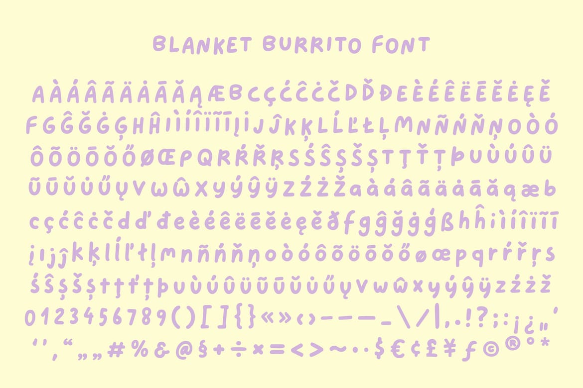 Blanket Burrito — Handwritten Font