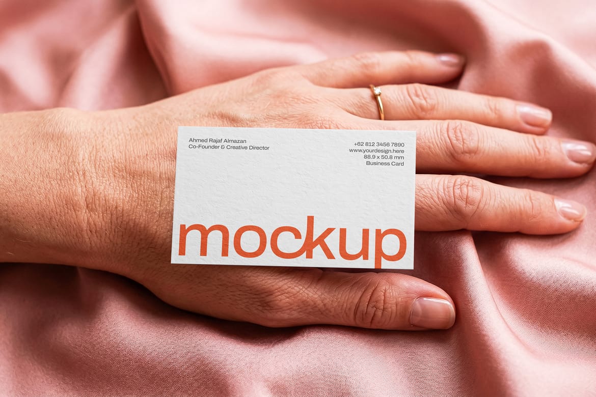 Professional Business Card Mockup Bundle – Realistic Hands Holding Scenes