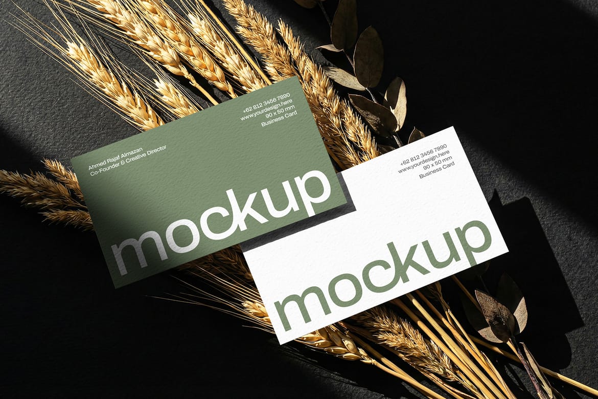 Professional Business Card Mockup Bundle – Realistic Hands Holding Scenes