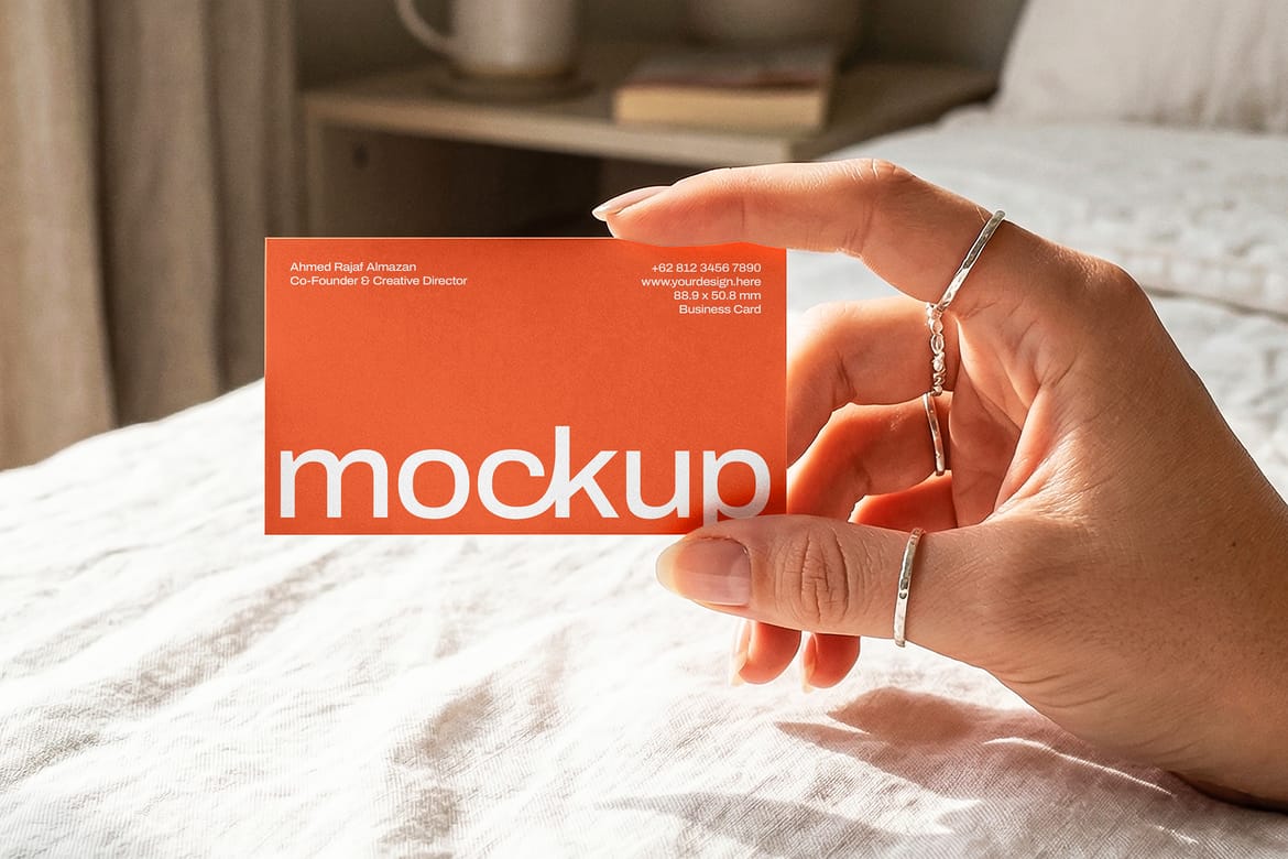 Professional Business Card Mockup Bundle – Realistic Hands Holding Scenes