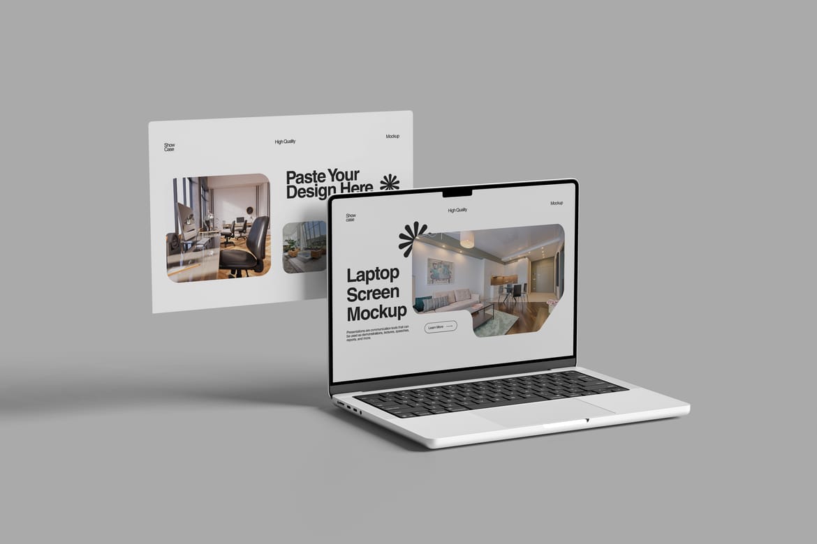 Laptop Screen & Website Mockup