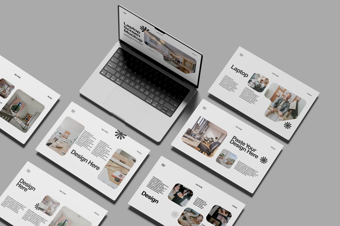 Laptop Screen & Website Mockup