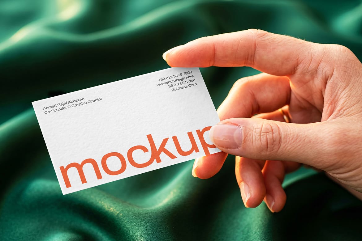 Professional Business Card Mockup Bundle – Realistic Hands Holding Scenes