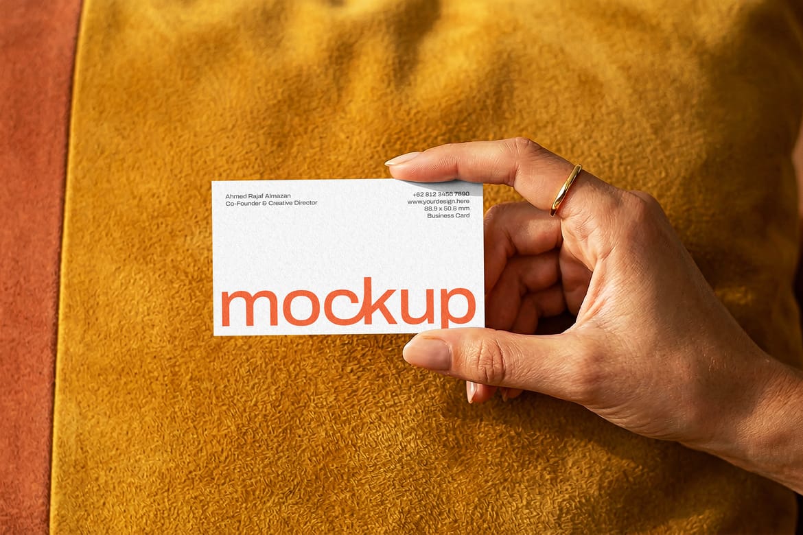 Professional Business Card Mockup Bundle – Realistic Hands Holding Scenes