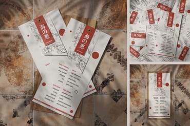 Tag-Style Menu with Eyelet Mockup
