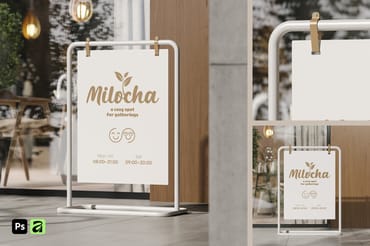 Outdoor Sign Stand Mockup