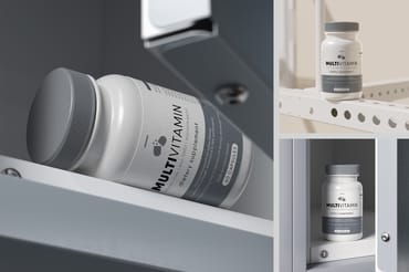 Fitness Supplement Bottle Mockup