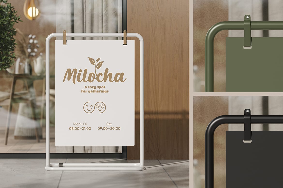 Outdoor Sign Stand Mockup