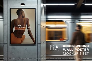 Underground Wall Poster Mockups
