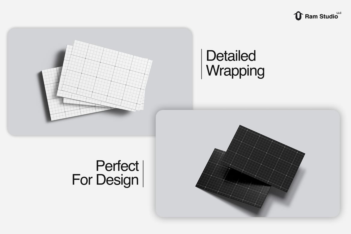 85x55mm Business Card Stack Mockup