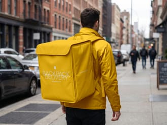 Delivery Backpack Free Mockup