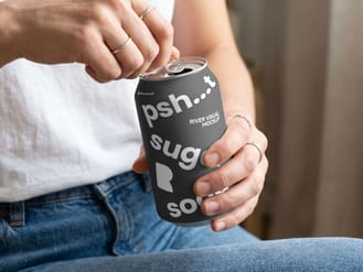 Opening Soda Can Free Mockup