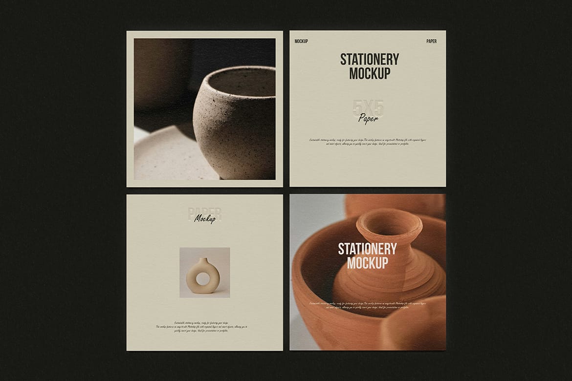 Square Paper Mockup