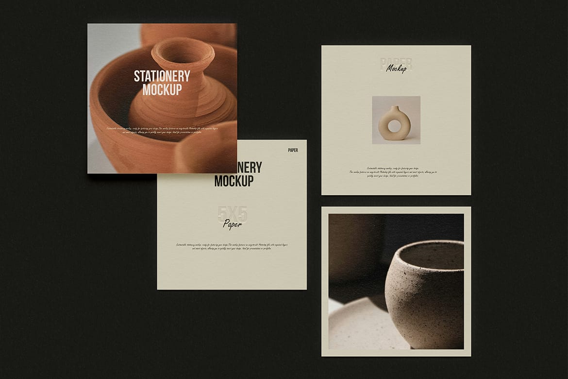 Square Paper Mockup