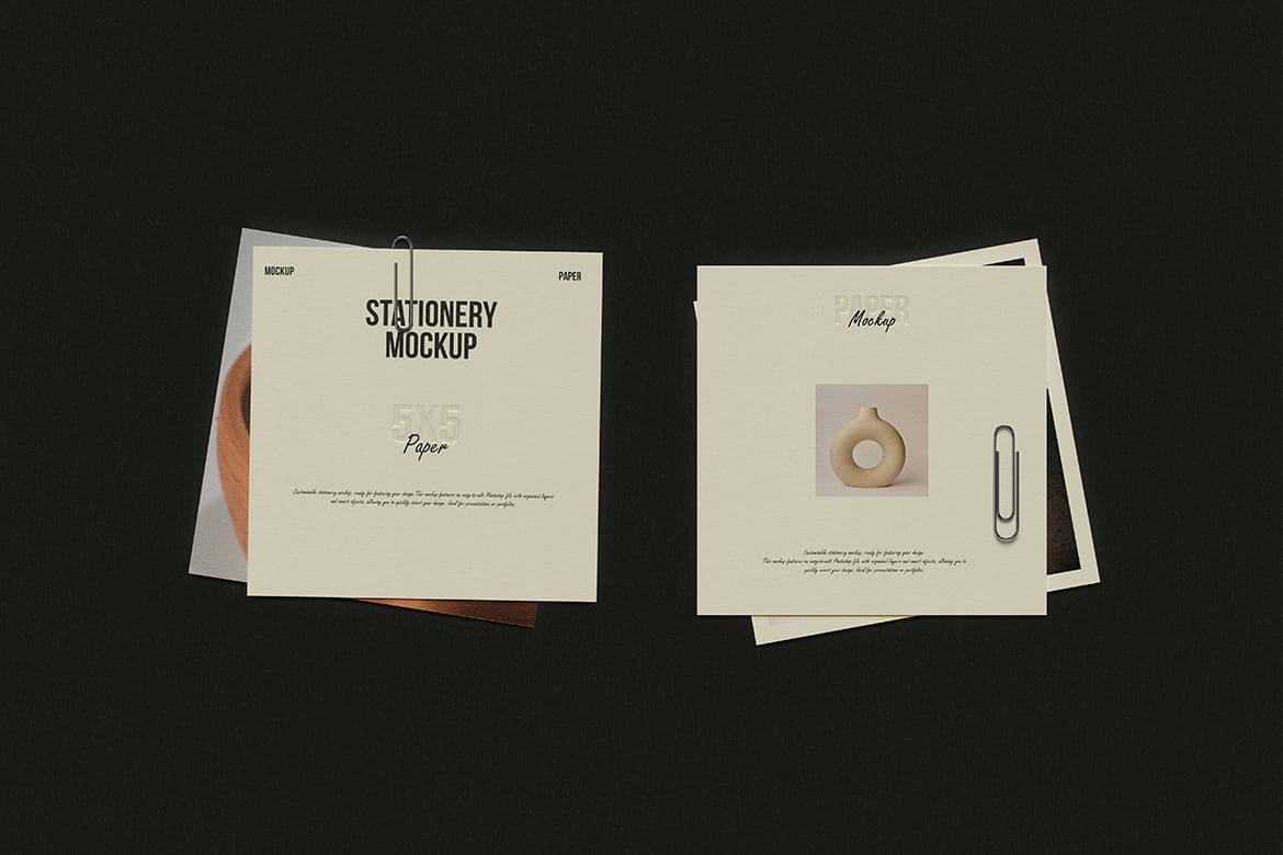 Square Paper Mockup