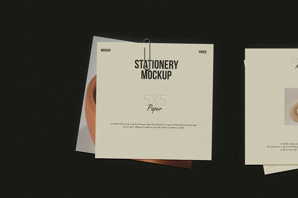 Square Paper Mockup