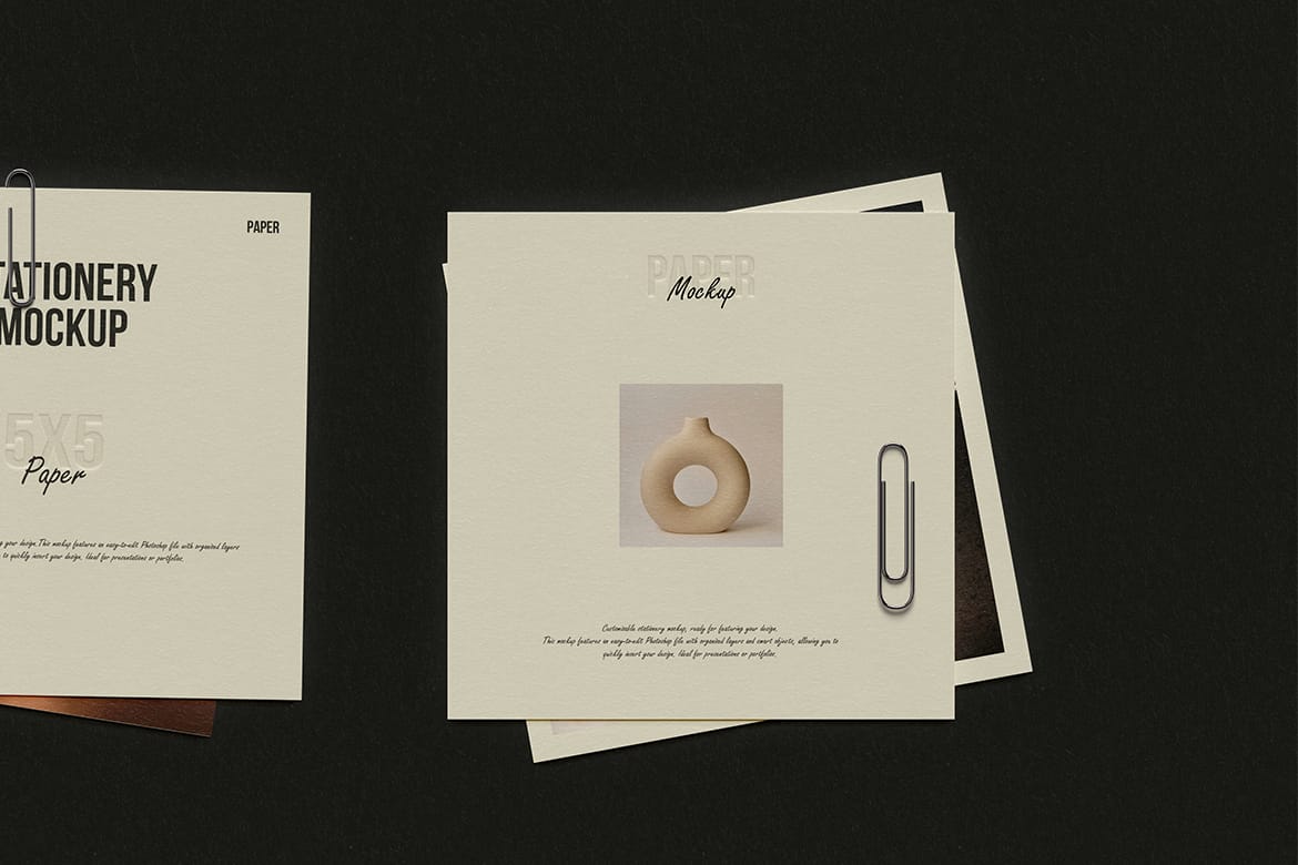 Square Paper Mockup