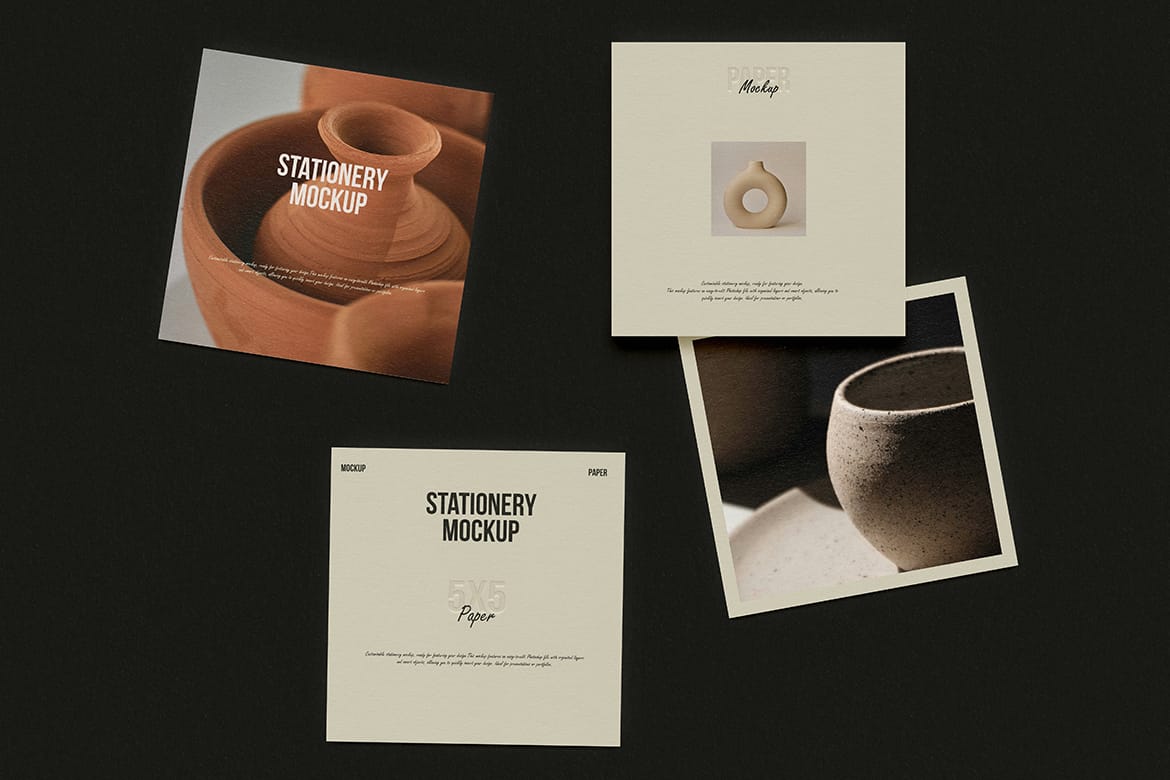 Square Paper Mockup