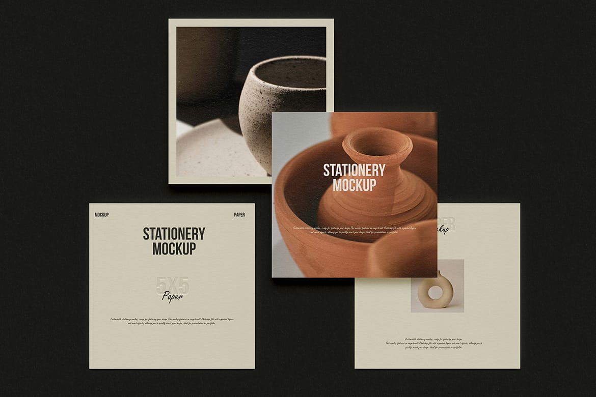 Square Paper Mockup