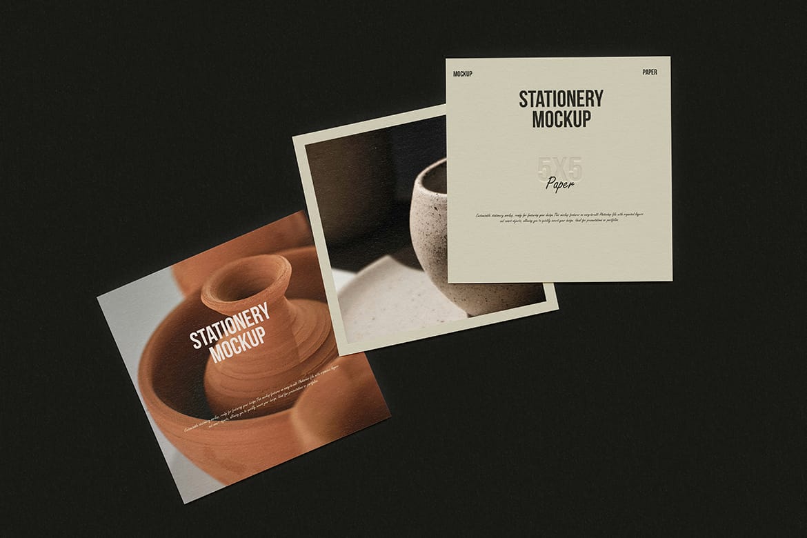 Square Paper Mockup