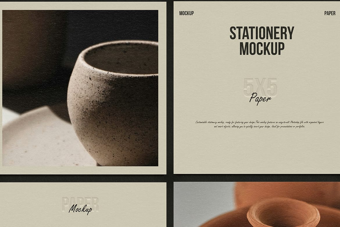 Square Paper Mockup