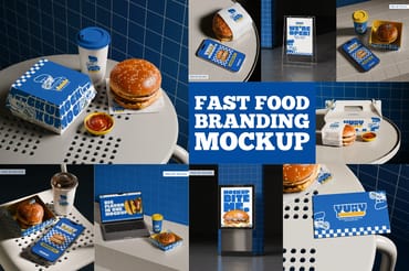 Fast Food Branding Scene Mockup