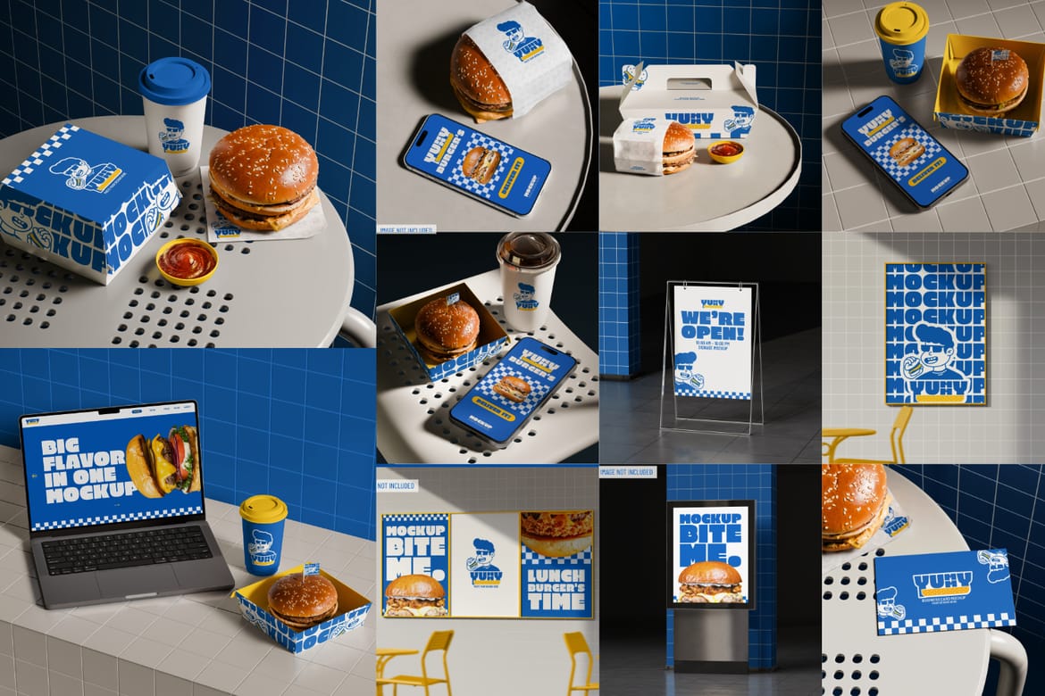 Fast Food Branding Scene Mockup